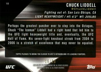 2017 Topps UFC Knockout - Blue #10 Chuck Liddell Back