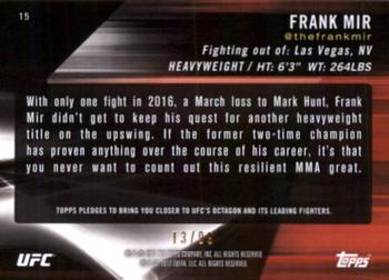 2017 Topps UFC Knockout - Blue #15 Frank Mir Back