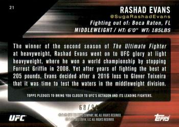 2017 Topps UFC Knockout - Blue #21 Rashad Evans Back