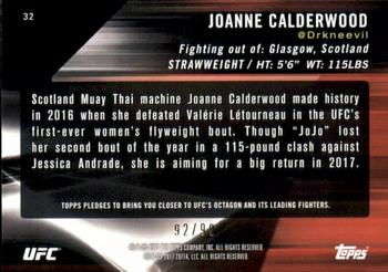 2017 Topps UFC Knockout - Blue #32 Joanne Calderwood Back