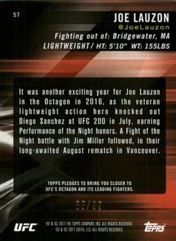 2017 Topps UFC Knockout - Blue #57 Joe Lauzon Back