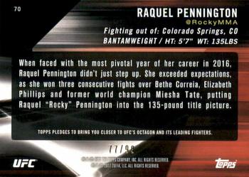 2017 Topps UFC Knockout - Blue #70 Raquel Pennington Back