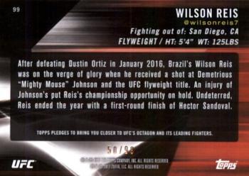 2017 Topps UFC Knockout - Blue #99 Wilson Reis Back