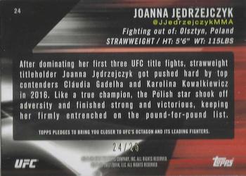 2017 Topps UFC Knockout - Red #24 Joanna Jędrzejczyk Back