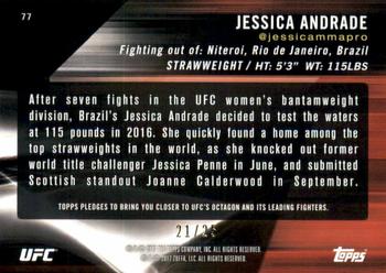 2017 Topps UFC Knockout - Red #77 Jessica Andrade Back