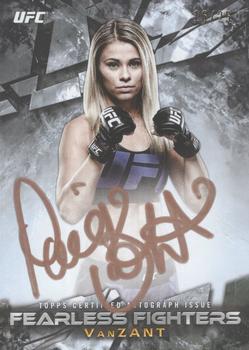 2017 Topps UFC Knockout - Fearless Fighters Autographs #FFA-PV Paige VanZant Front
