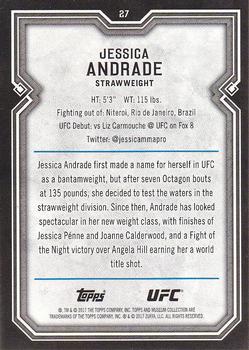 2017 Topps Museum Collection UFC #27 Jessica Andrade Back