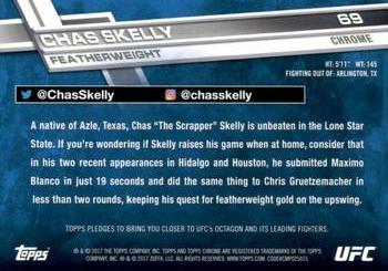 2017 Topps Chrome UFC - Diamond Refractor #69 Chas Skelly Back
