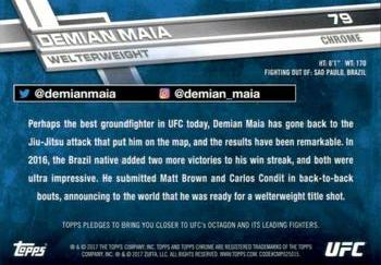 2017 Topps Chrome UFC - Diamond Refractor #79 Demian Maia Back