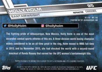 2017 Topps Chrome UFC - Diamond Refractor #95 Holly Holm Back