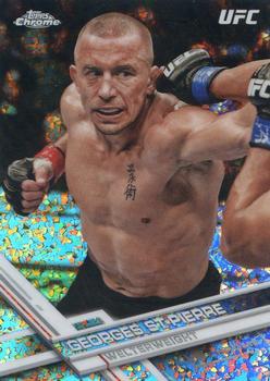 2017 Topps Chrome UFC - Diamond Refractor #96 Georges St-Pierre Front