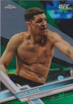 2017 Topps Chrome UFC - Green Refractor #22 Nick Diaz Front