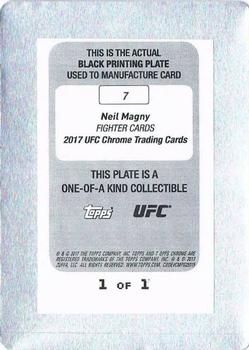 2017 Topps Chrome UFC - Printing Plates Black #7 Neil Magny Back