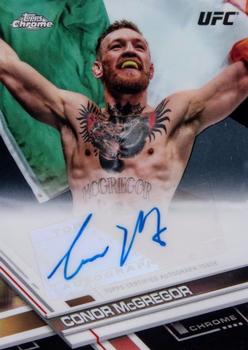 2017 Topps Chrome UFC - Fighter Autographs Black Refractor #FA-CM Conor McGregor Front