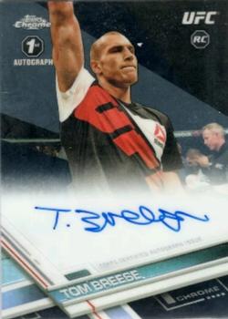 2017 Topps Chrome UFC - Fighter Autographs Black Refractor #FA-TB Tom Breese Front