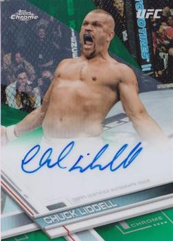 2017 Topps Chrome UFC - Fighter Autographs Green Refractor #FA-CL Chuck Liddell Front