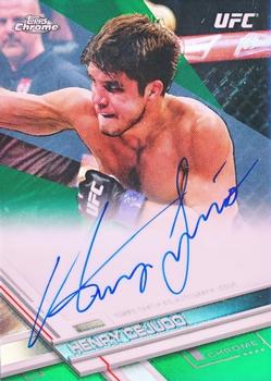 2017 Topps Chrome UFC - Fighter Autographs Green Refractor #FA-HC Henry Cejudo Front