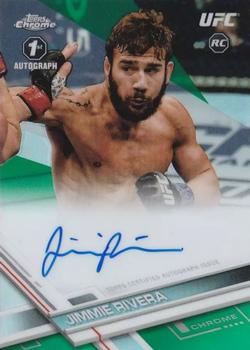2017 Topps Chrome UFC - Fighter Autographs Green Refractor #FA-JR Jimmie Rivera Front