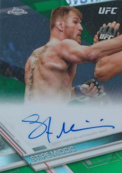 2017 Topps Chrome UFC - Fighter Autographs Green Refractor #FA-SM Stipe Miocic Front