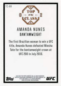 2017 Topps Chrome UFC - Top of the Class #TC-AN Amanda Nunes Back