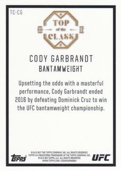 2017 Topps Chrome UFC - Top of the Class #TC-CG Cody Garbrandt Back