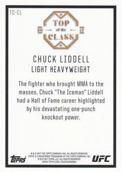 2017 Topps Chrome UFC - Top of the Class #TC-CL Chuck Liddell Back