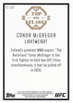 2017 Topps Chrome UFC - Top of the Class #TC-CM Conor McGregor Back