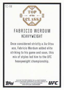 2017 Topps Chrome UFC - Top of the Class #TC-FW Fabricio Werdum Back