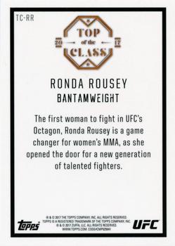2017 Topps Chrome UFC - Top of the Class #TC-RR Ronda Rousey Back