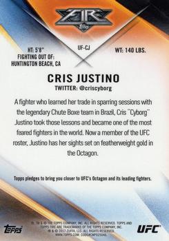 2017 Topps Chrome UFC - UFC Fire #UF-CJ Cris Justino Back