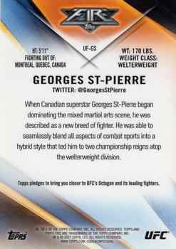 2017 Topps Chrome UFC - UFC Fire #UF-GS Georges St-Pierre Back