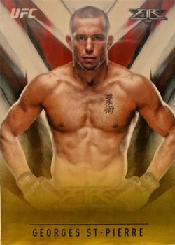 2017 Topps Chrome UFC - UFC Fire SuperFractor #UF-GS Georges St-Pierre Front