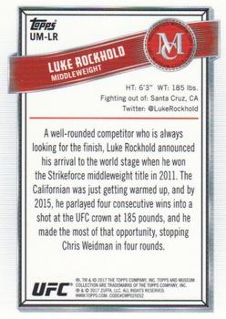 2017 Topps Chrome UFC - UFC Museum #UM-LR Luke Rockhold Back