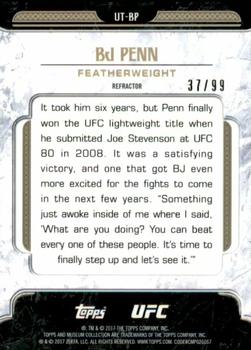 2017 Topps Chrome UFC - UFC Tier 1 Refractor #UT-BP BJ Penn Back