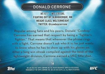 2016 Topps UFC High Impact #14 Donald Cerrone Back