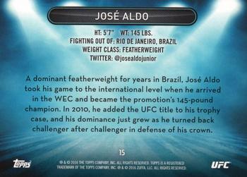 2016 Topps UFC High Impact #15 José Aldo Back