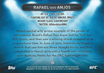2016 Topps UFC High Impact #20 Rafael dos Anjos Back