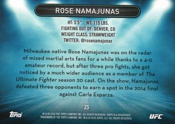 2016 Topps UFC High Impact #23 Rose Namajunas Back