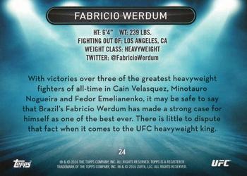 2016 Topps UFC High Impact #24 Fabricio Werdum Back