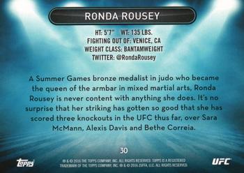 2016 Topps UFC High Impact #30 Ronda Rousey Back