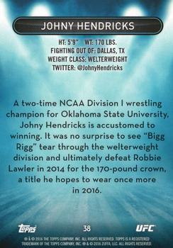 2016 Topps UFC High Impact #38 Johny Hendricks Back