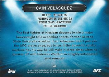 2016 Topps UFC High Impact #44 Cain Velasquez Back