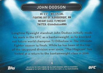 2016 Topps UFC High Impact - Blue #6 John Dodson Back