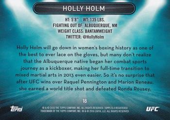2016 Topps UFC High Impact - Blue #18 Holly Holm Back