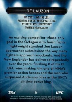 2016 Topps UFC High Impact - Blue #26 Joe Lauzon Back