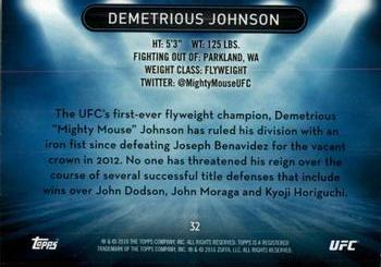 2016 Topps UFC High Impact - Blue #32 Demetrious Johnson Back