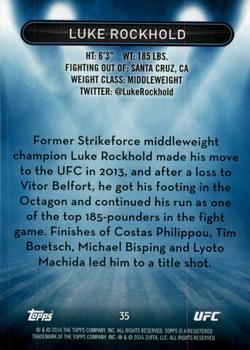 2016 Topps UFC High Impact - Blue #35 Luke Rockhold Back