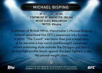 2016 Topps UFC High Impact - Blue #37 Michael Bisping Back