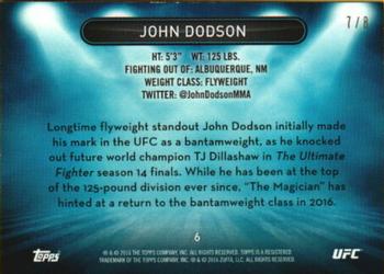 2016 Topps UFC High Impact - Red #6 John Dodson Back