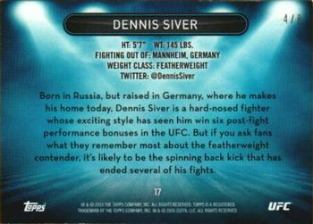 2016 Topps UFC High Impact - Red #17 Dennis Siver Back